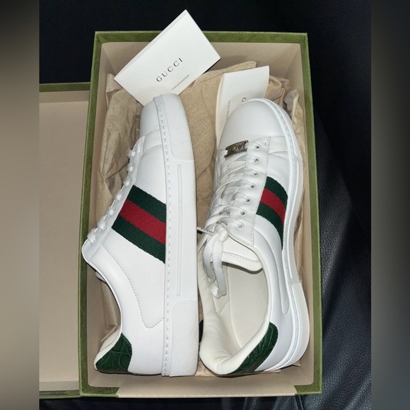 WOMEN'S GUCCI ACE SNEAKER WITH WEB - Picture 4 of 6